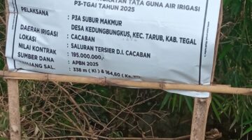 Proyek P3 -TGAI Desa Kedung Bungkus banyak menuwai sorotan warga dan petani
